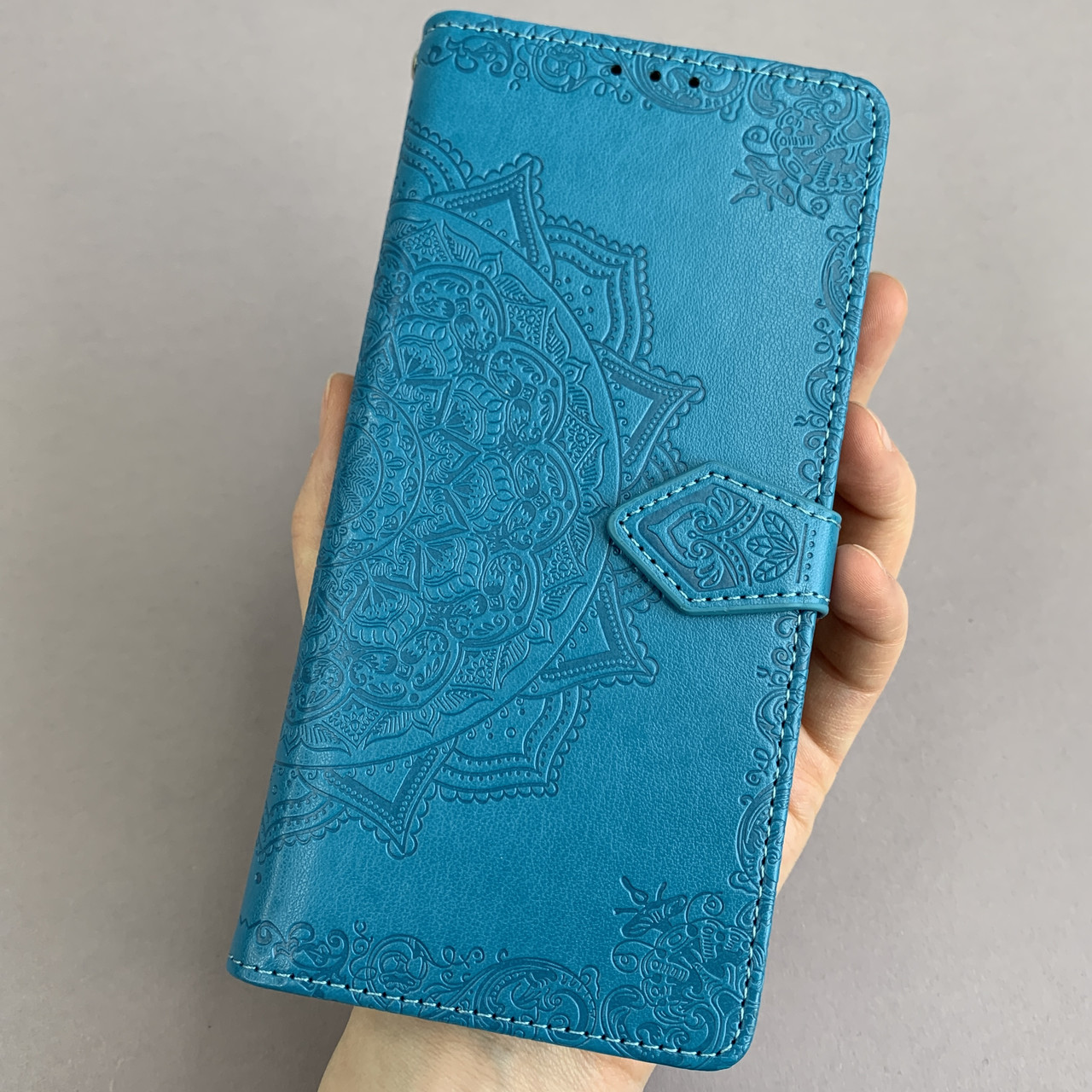 Чохол-книга для Xiaomi Redmi Note 8 Pro книжка з візитницею з візерунком на сяомі редмі нот 8 про синя art