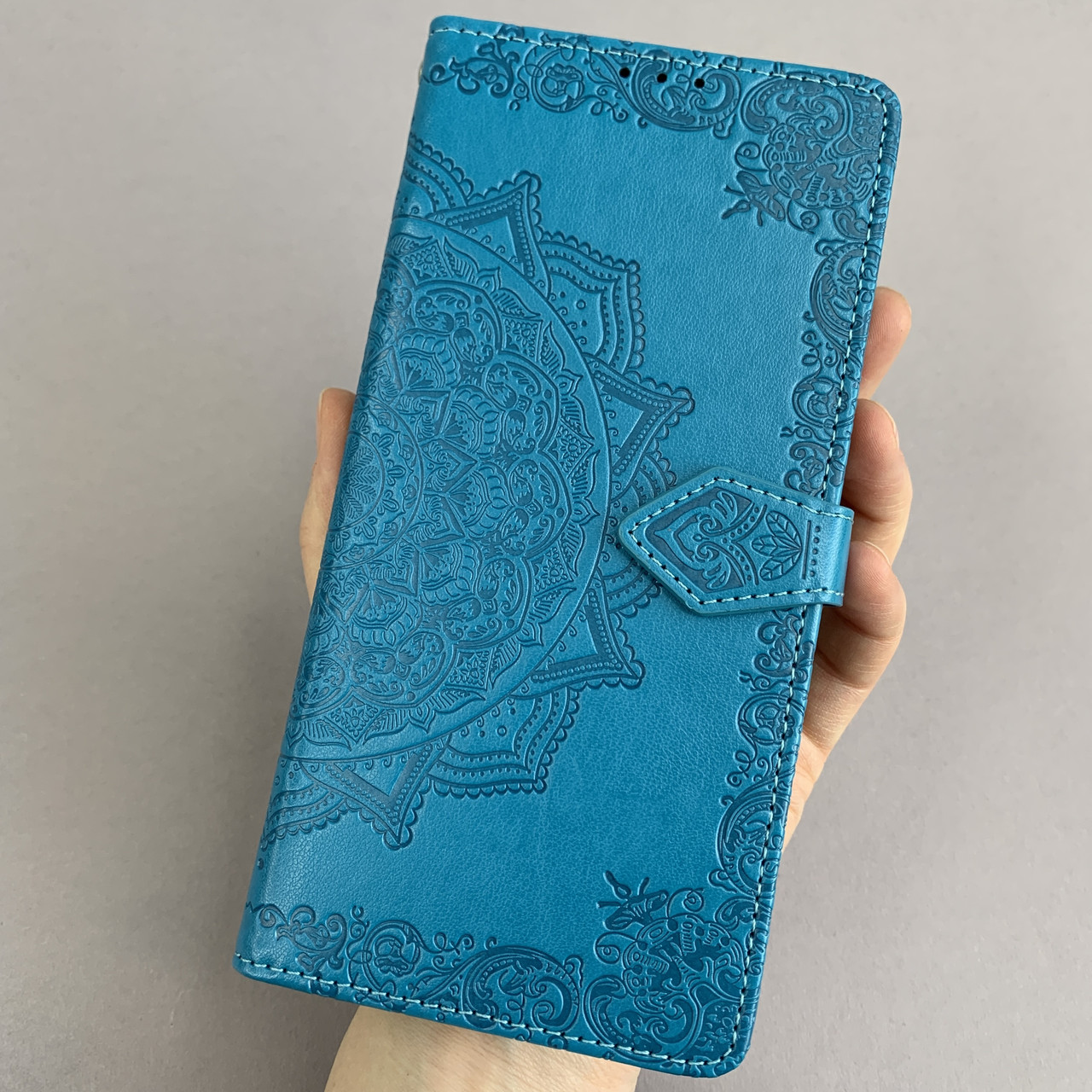 Чохол-книга для Xiaomi Redmi 9C книжка з візитницею з візерунком на телефон сяомі редмі 9с синя art