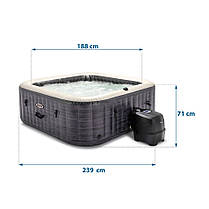 Надувна джакузі - СПА Intex 28452 (239х71 см) (6-х мест: 1 741 л/ч,тент, підстилка, підсвітка, 2 підголівника), фото 3