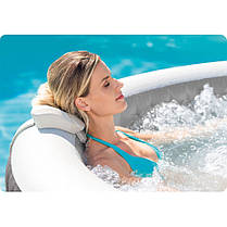 Надувна джакузі - СПА Intex 28452 (239х71 см) (6-х мест: 1 741 л/ч,тент, підстилка, підсвітка, 2 підголівника), фото 4