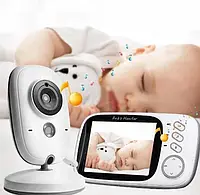 Электронная видеоняня с датчиком звука Baby Monitor радионяня с портативным дисплеем и измерением температуры