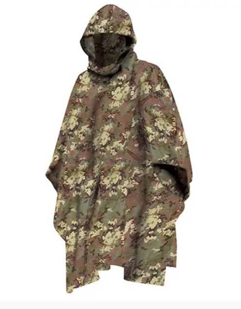 Пончо тактическое MIL-TEC ONE SIZE (10630042) с капишоном защита от ...