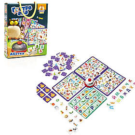Настільна гра Гострий очок Азбука Vladi Toys (96 фішок, дзвінок) VT8010-14