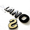 Напис "LANOS" літерами чорна матова 38мм, фото 2