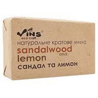 Мыло твердое Sandalwood and lemon Сандал и лимон Vins 80 г