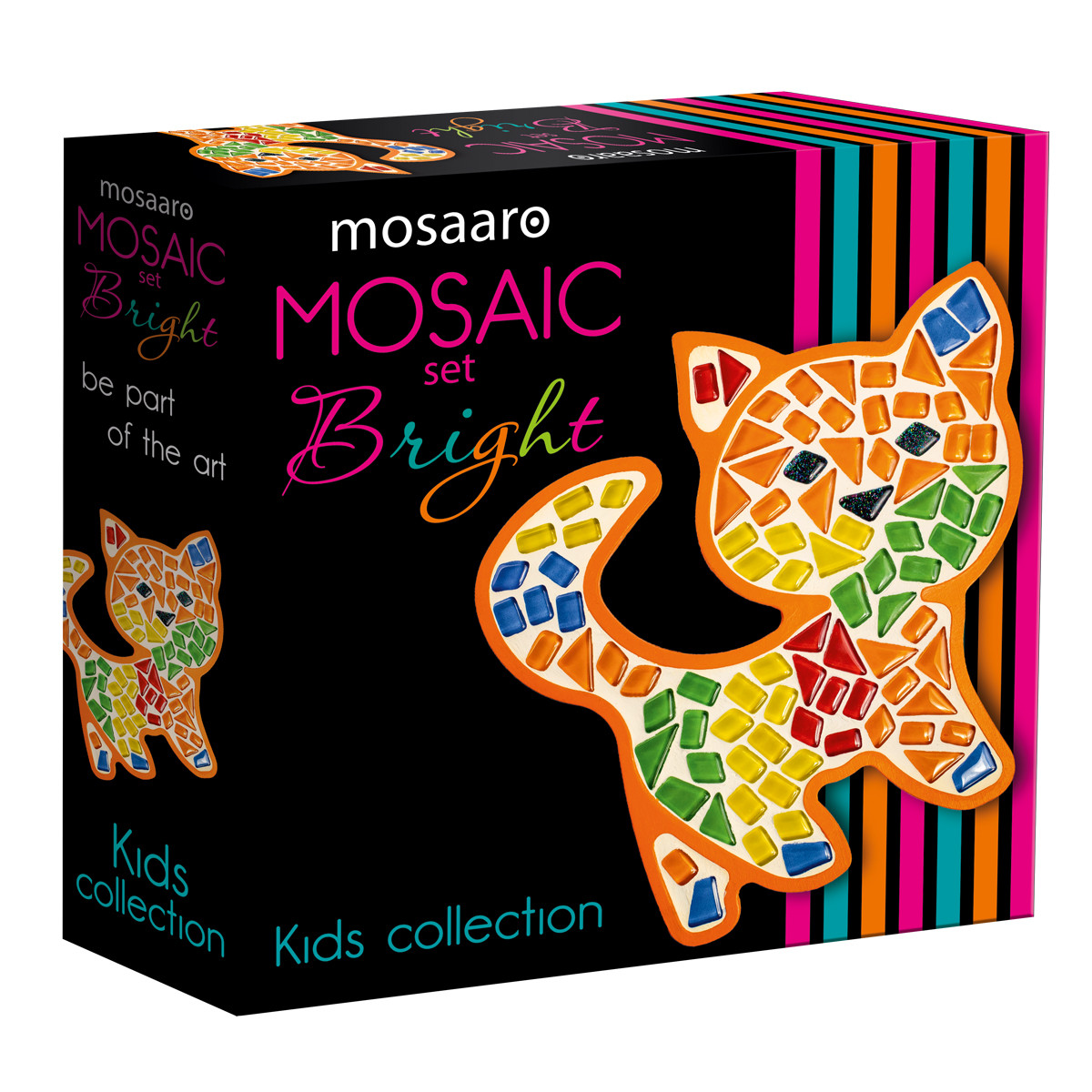 Набір для творчості скляна мозаїка «Котик» для дітей Mosaaro MA7006