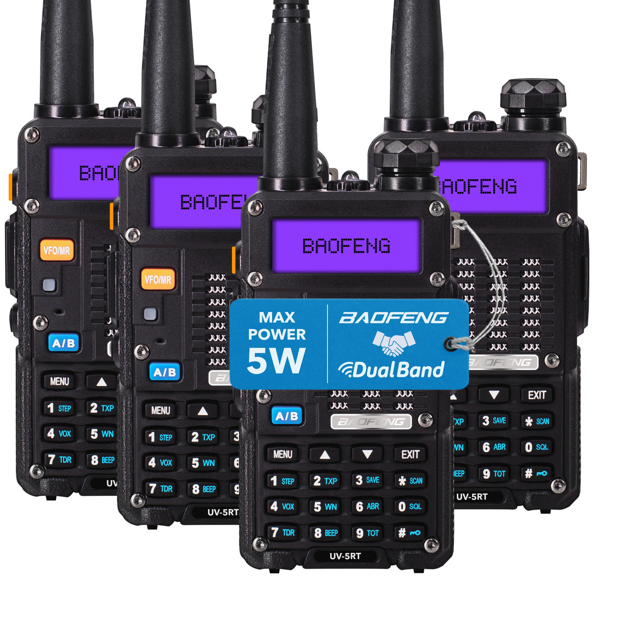 Комплект з чотирьох Рацій Baofeng UV-5RT (MK3)