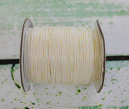 Шнур плетений поліестеровий вощений 0,5мм колір - теплий білий