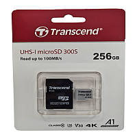 Карта памяти micro-SDXC 256Gb (UHS-3) Transcend 300S 100 Mb/s;A1;4K +SD adapter