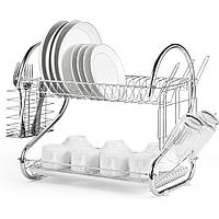 Сушилка для посуды из нержавеющей стали / Сушка для кухонных приборов / Подставка для тарелок