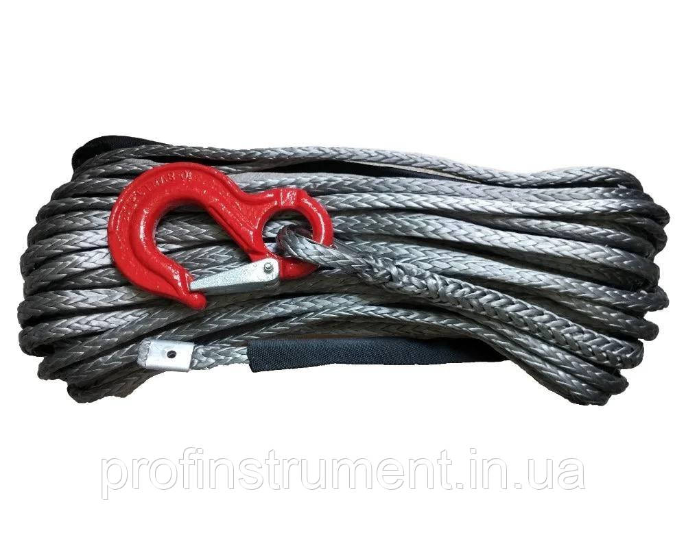 Синтетичний (кевларовий) трос для лебідки Profinstrument 28м 12мм (Cірий)
