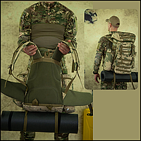 Боевой тактический крепкий рюкзак Asdag койот 100 литров, спецсумки и рюкзаки для зсу forp