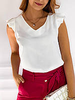 Летняя женская летняя блуза с рюшами