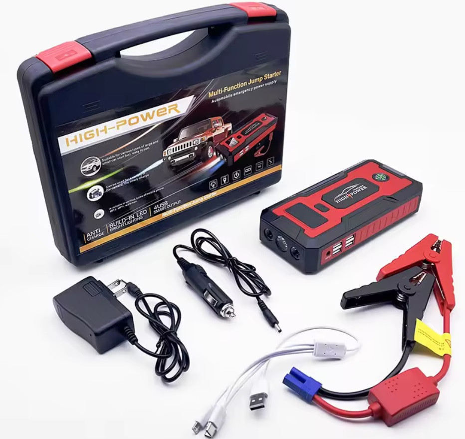 Car jump starter LCD 20000 mAh Power Bank зарядно-пусковий пристрій для машини 4xUSB+Фонарик