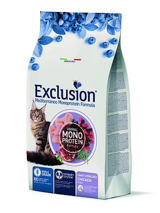 Сухий корм Exclusion Adult Giant Sterilized Chicken для великих стерилізованих котів з куркою 300г, фото 1