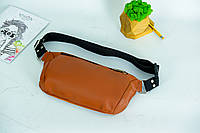 Кожаная сумка "Модель №70 мини" с фастексом, натуральная кожа Grand, цвет Коньяк