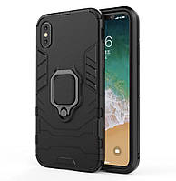 Чехол бампер Primolux Ring Armor для Apple iPhone X / iPhone Xs - Black