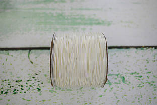 Шнур плетений поліестеровий вощений 0,8мм колір - теплий білий