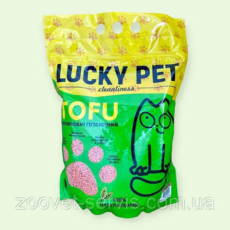 Наповнювач Lucky Pet 6 л з тофу для котячого туалету з ароматом лаванди, фото 1