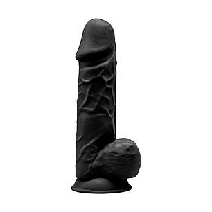 Фалоїмітатор SilexD Norman Black (MODEL 4 size 8.5in), двошаровий, силікон + Silexpan, діаметр 5 см, фото 3