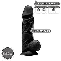 Фалоїмітатор SilexD Norman Black (MODEL 4 size 8.5in), двошаровий, силікон + Silexpan, діаметр 5 см, фото 4