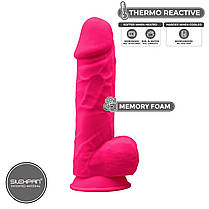 Фалоїмітатор SilexD Norman Pink (MODEL 4 size 8.5in), двошаровий, силікон + Silexpan, діаметр 5 см, фото 4