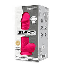 Фалоїмітатор SilexD Norman Pink (MODEL 4 size 8.5in), двошаровий, силікон + Silexpan, діаметр 5 см, фото 5
