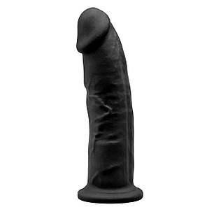 Фалоїмітатор SilexD Oscar Black (MODEL 2 size 9in), двошаровий, силікон + Silexpan, діаметр 5,4 см, фото 3