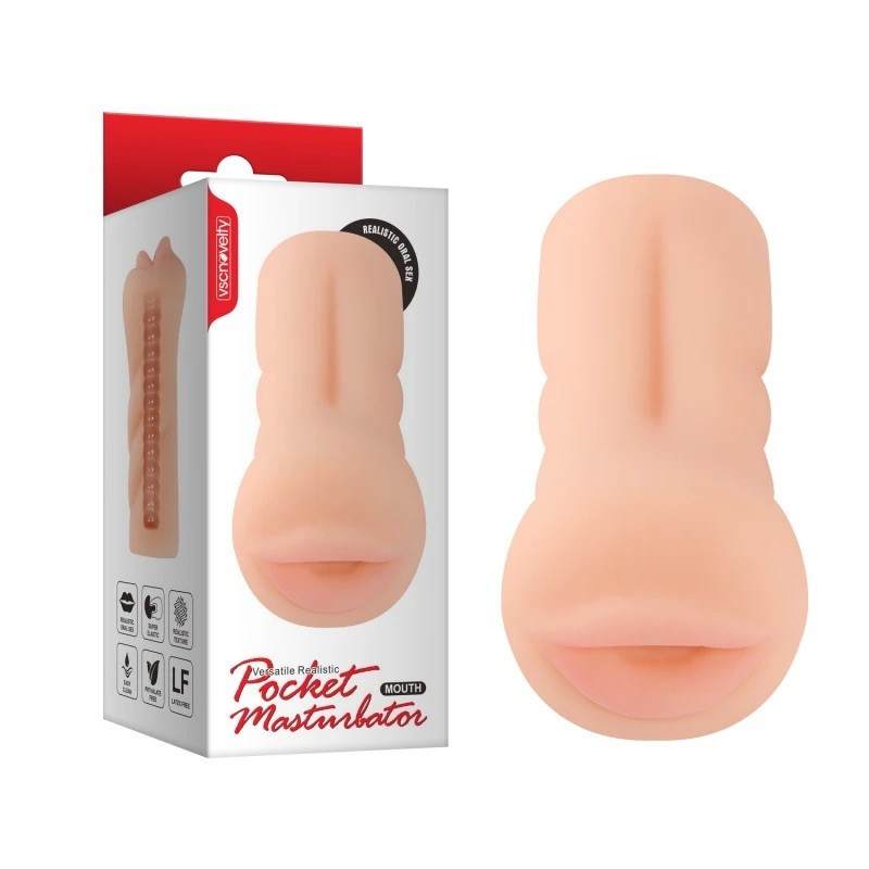 Мастурбатор для чоловіків Versatile Realistic Pocket Masturbator Mouth