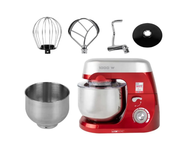 Планетарний міксер з чашею, тістоміс побутової для дому 1000 Вт 5 л Clatronic Тістомісильні машини, фото 1