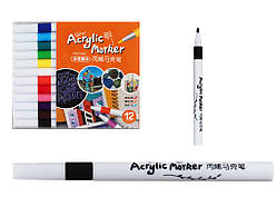 Набор акриловых маркеров Acrylic Marker, 12 шт