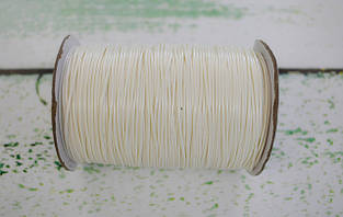 Шнур плетений поліестеровий вощений 1мм колір - теплий білий