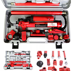 Гідравлічна розтяжка в кейсі 10 т AppTech P10TСС набір для кузовного ремонту домкрат гідравлічний