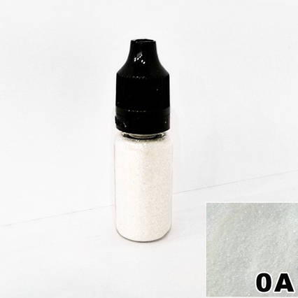 Блискітки Білі в пляшечці з дозатором 10 мл, глітер сухий