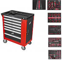 Тележка для мастерских, инструментальный шкаф MAX 243 эл, 7 ящиков