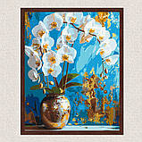 Картина за номерами Біла орхідея. Квіти. З фарбами металік 40*50 см Орігамі LW 8100, фото 10