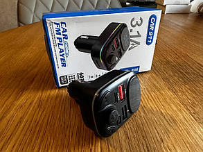 Трансмітер, FM модулятор в автомобіль Car FM Player 2USB + Type-C MP3 Bluetooth