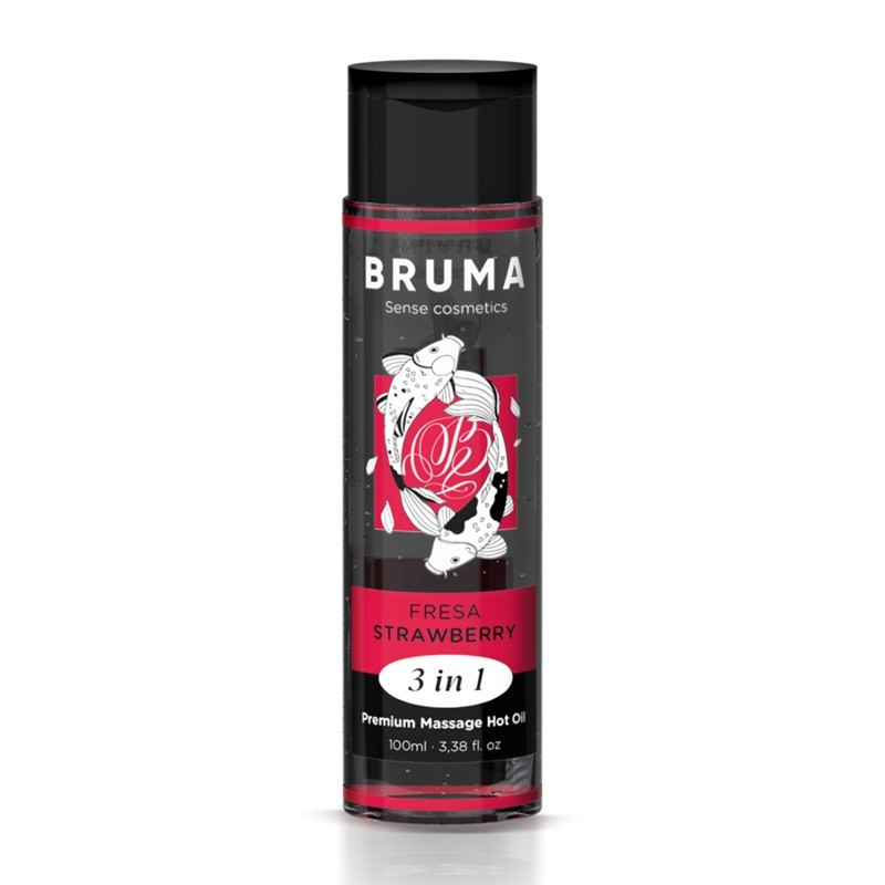 Масажна олія Bruma Premium Massage Hot Oil Strawberry 3 In 1, 100 мл