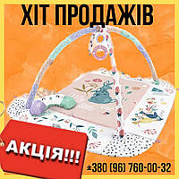 Детский игровой коврик с подвесными игрушками интерактивный 110х100см RICOKIDS Nukido Польша Топ