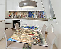 Наклейка 3Д виниловая на стол Zatarga «Венецианский карнавал» 600х1200 мм для домов, квартир, BX, код: 6444505