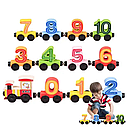 Дерев'яна іграшка Магнітний потяг C 61400 з цифрами, фото 4
