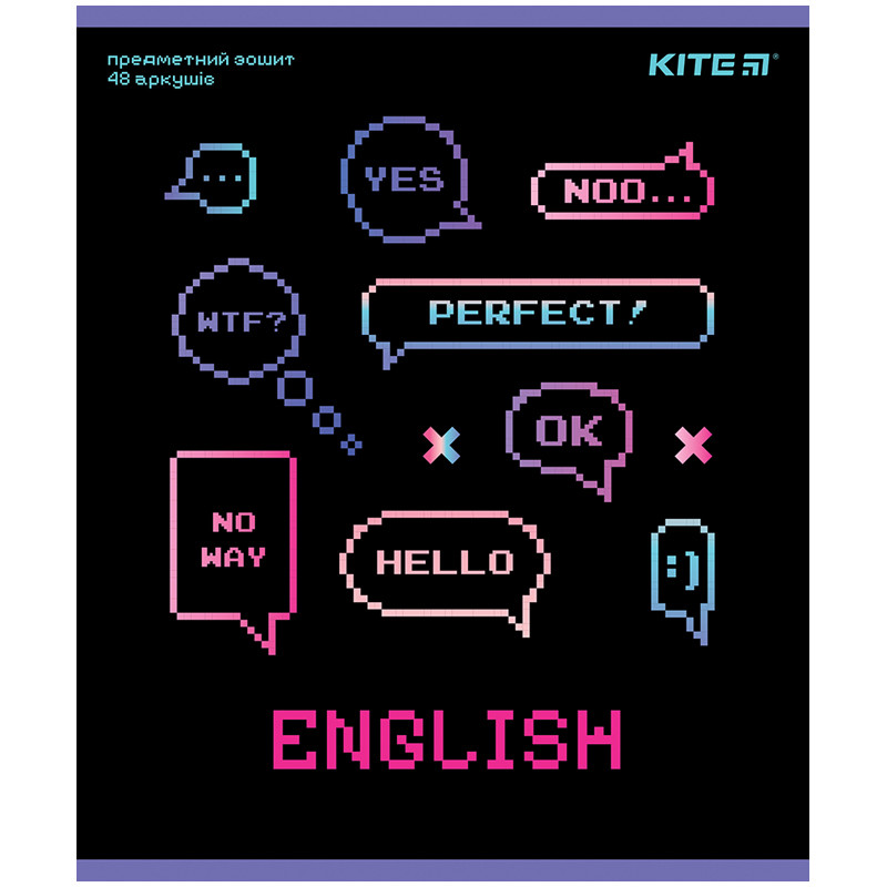 Зошит предметний Kite Neo K24-240-10, 48 аркушів, лінія, англійська мова