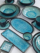 Соусник керамічний прямокутний синій Блу-Лейк 100 мл арт. 101-0251, фото 2