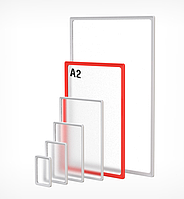 Рамка А2 пластикова червона (42 х 59,4 см)