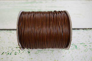 Шнур плетений поліестеровий вощений 1,5мм колір - темно горіховий