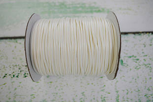 Шнур плетений поліестеровий вощений 2мм колір - теплий білий