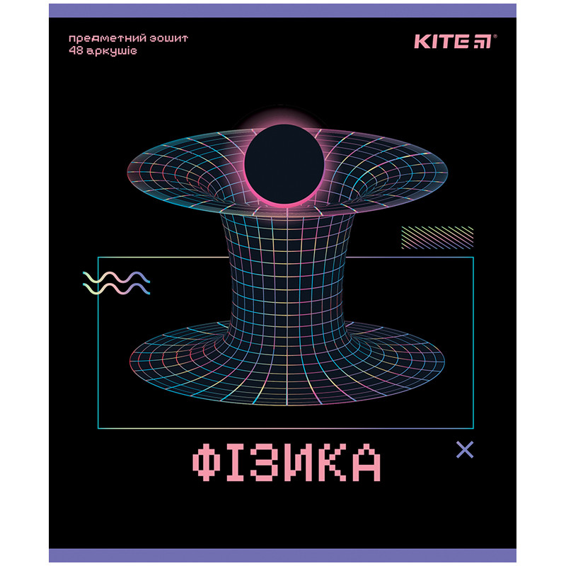 Зошит предметний Kite Neo K24-240-15, 48 аркушів, клітинка, фізика, фото 1