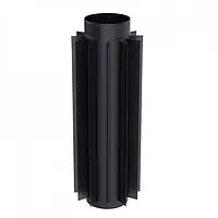 Черный накопитель ø120мм. Термостойкий радиатор 0,5 м для камина.