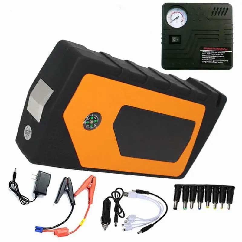 Car jump starter 20000 mAh Power Bank зарядно-пусковий пристрій для машини 4хUSB+Фонарик + КОМПРЕСОР