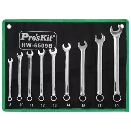 Набір гайкових ключів Pro'sKitHW-6509B, 9 шт., ріжкова і накидна головка, фото 1